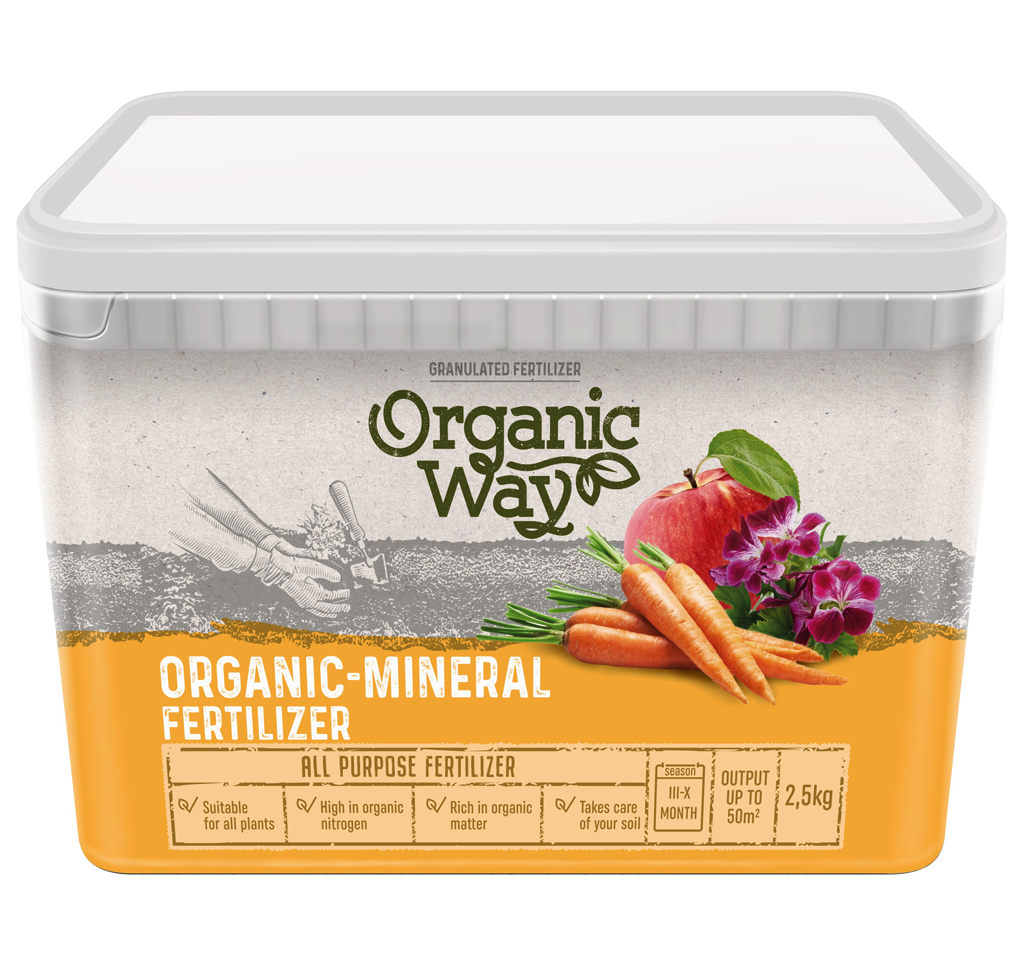Granuleeritud Orgaaniline mineraalväetis - kasvuhoonele ja aiale. 2,5 kg (Plastämber)