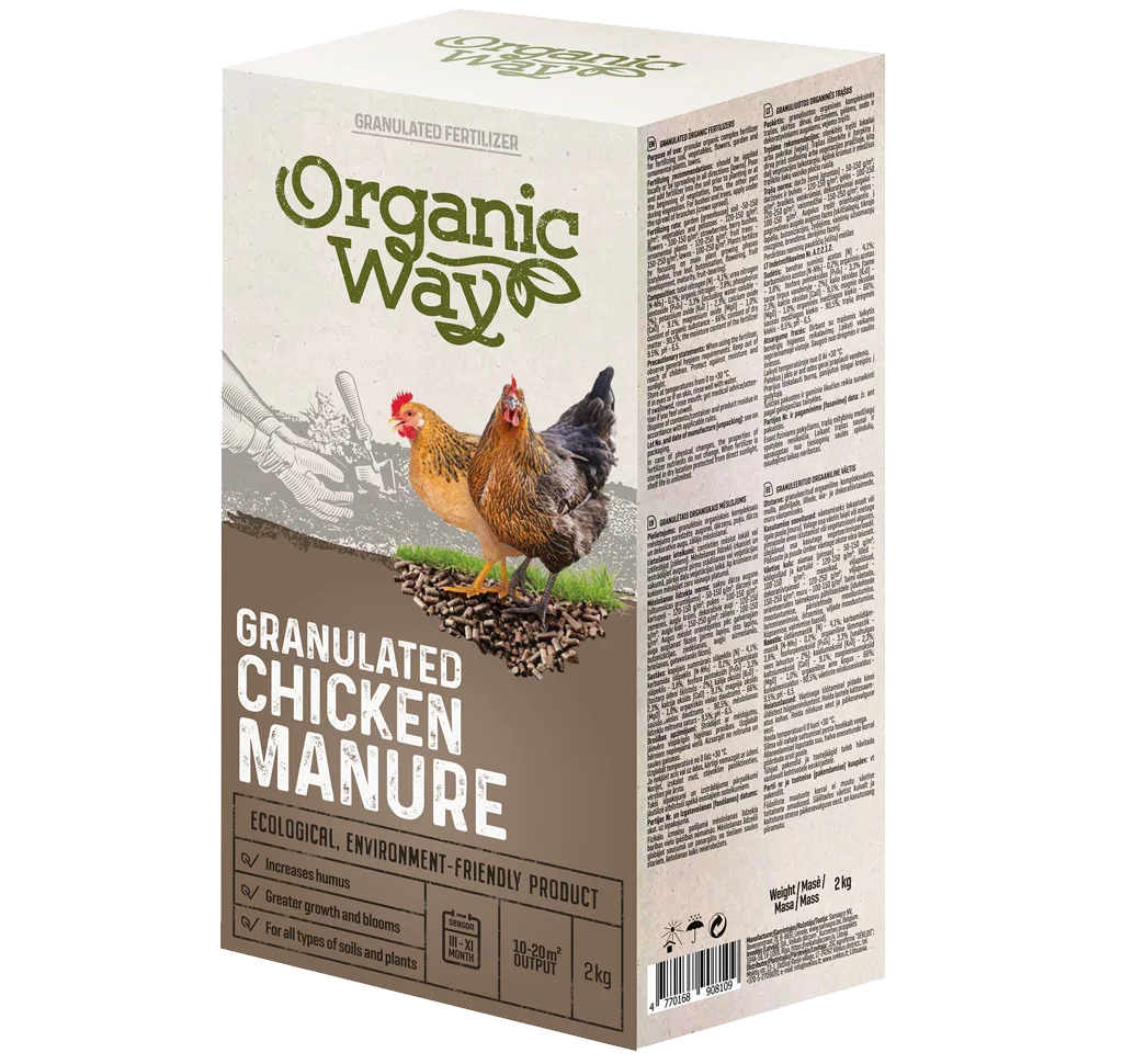 Kanasõnnikust granuleeritud orgaaniline väetis 2 kg