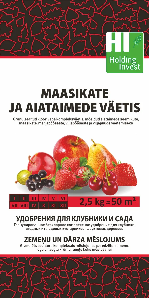 Maasikate ja aiataimede väetis 2.5 kg