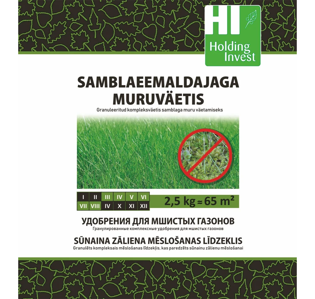 Samblaeemaldajaga muruväetis 2,5 kg