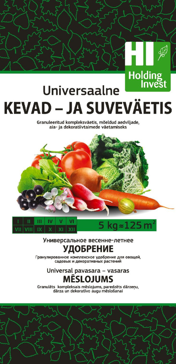 Universaalne kevad- ja suveväetis 5 kg