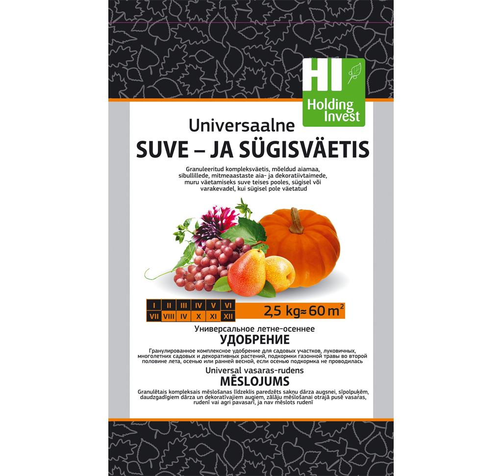 Universaalne suve-ja sügisväetis 2,5 kg